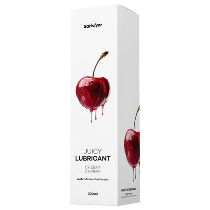 Satisfyer Juicy Lubricant 300 ml Cheeky Cherry - Cherry Scented Water Based Lubricant - 300 ml Bottle