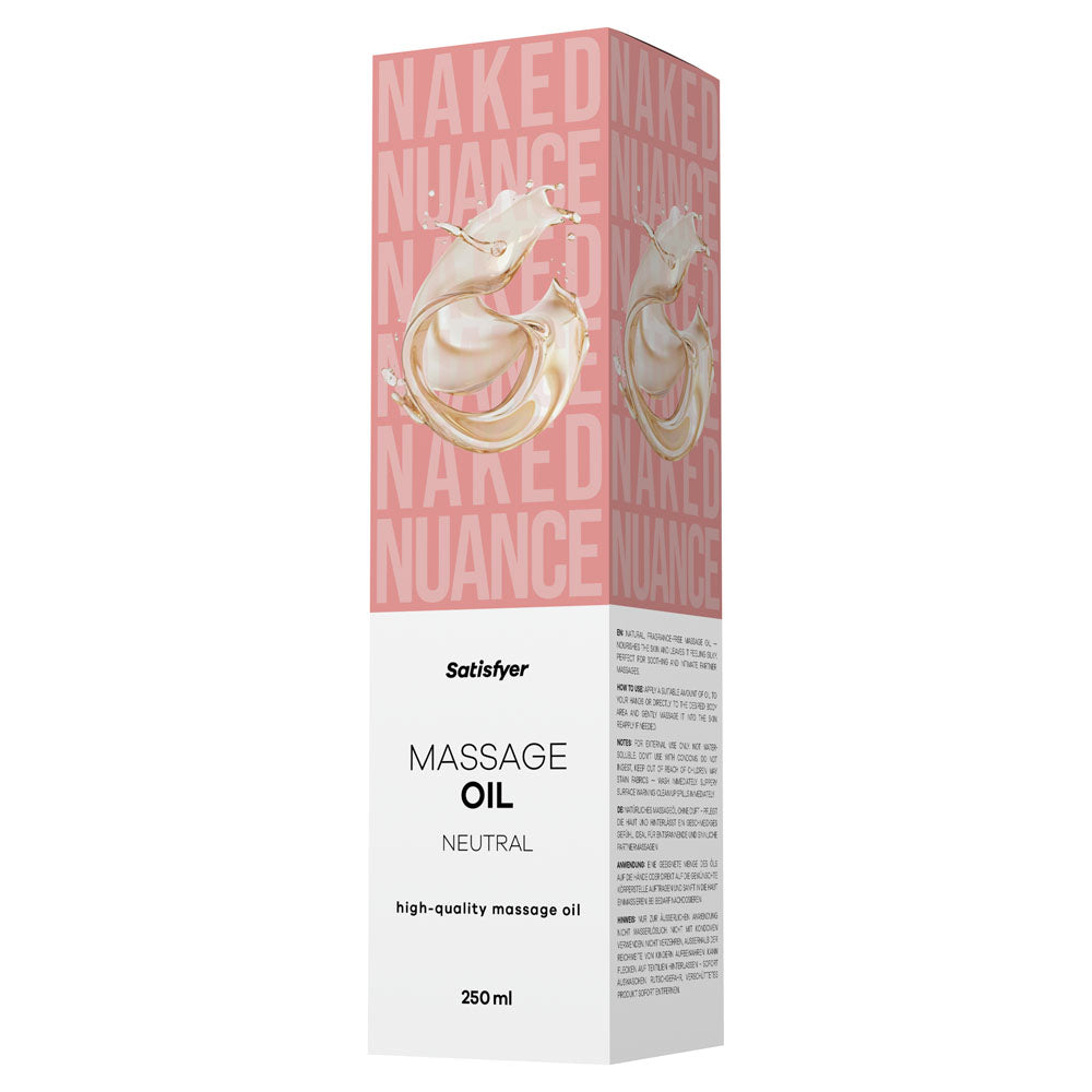 Satisfyer Massage Oil 250 ml Neutral - Unscented Massage Oil - 250 ml Bottle
