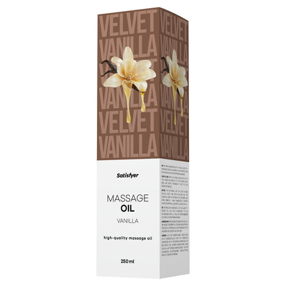 Satisfyer Massage Oil 250 ml Vanilla - Vanilla Scented Massage Oil - 250 ml Bottle
