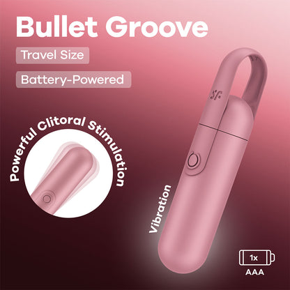 Satisfyer Bullet Groove - Battery Series - Rose  9.8 cm Bullet