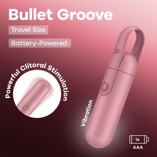Satisfyer Bullet Groove - Battery Series - Rose  9.8 cm Bullet