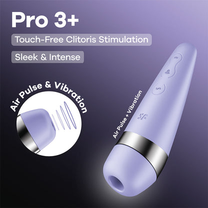 Satisfyer Pro 3+  -  USB-Rechargeable Air Pulse Clitoral Stimulator with Vibration