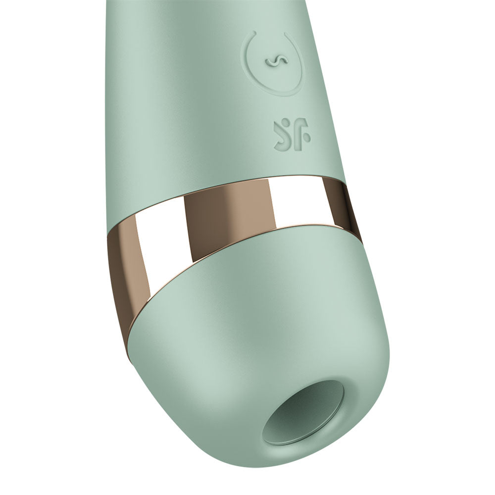 Satisfyer Pro 3+ Battery Series - Mint - Mint  Air Pulse Clitoral Stimulator with Vibration