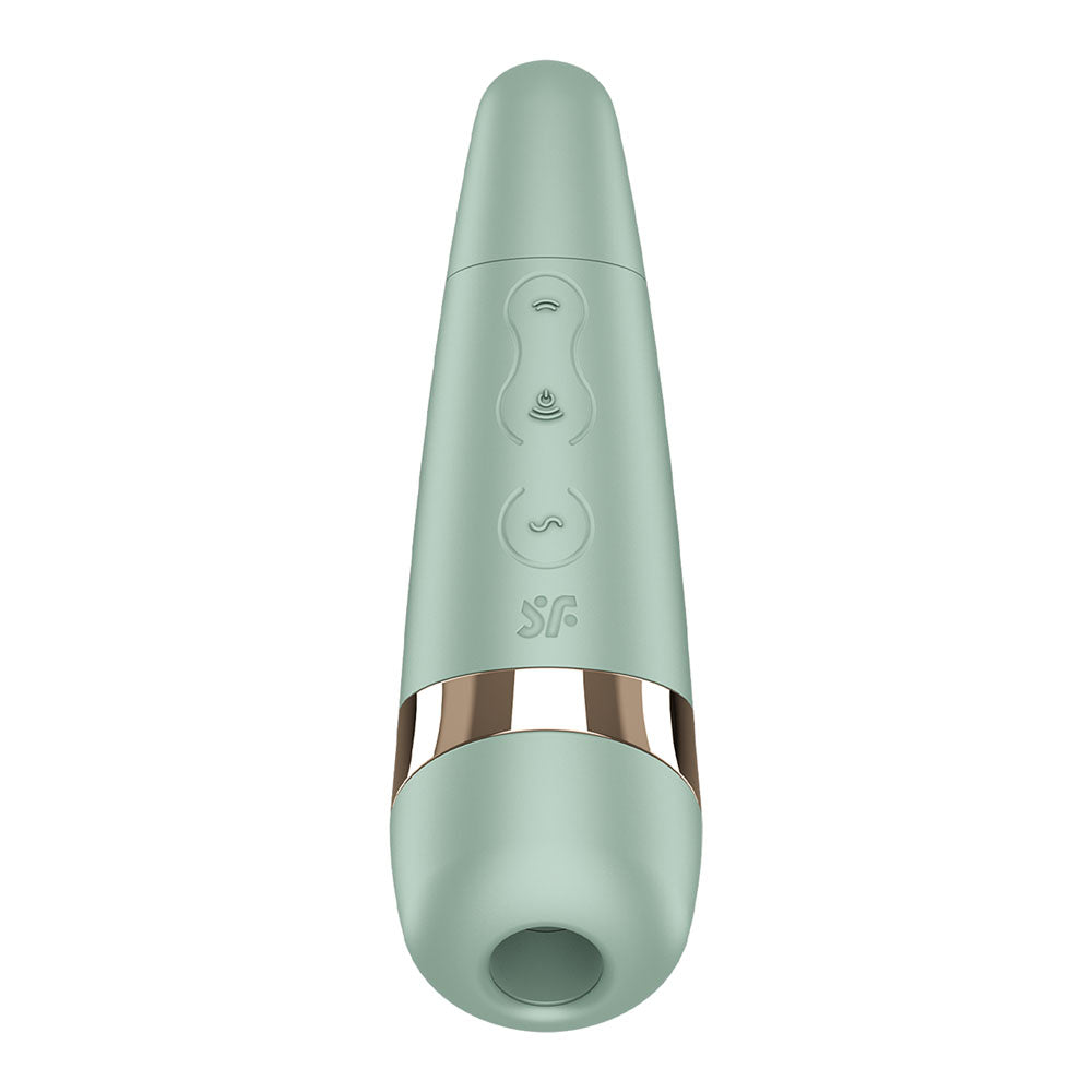 Satisfyer Pro 3+ Battery Series - Mint - Mint  Air Pulse Clitoral Stimulator with Vibration