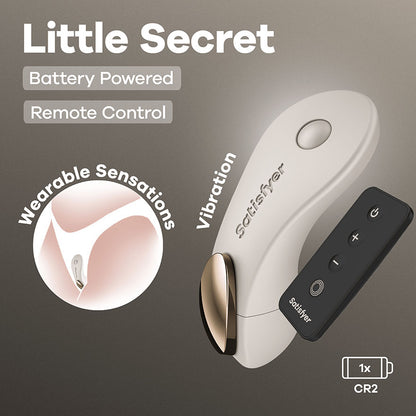 Satisfyer Little Secret - Battery Series - Beige Panty Vibrator with Remote