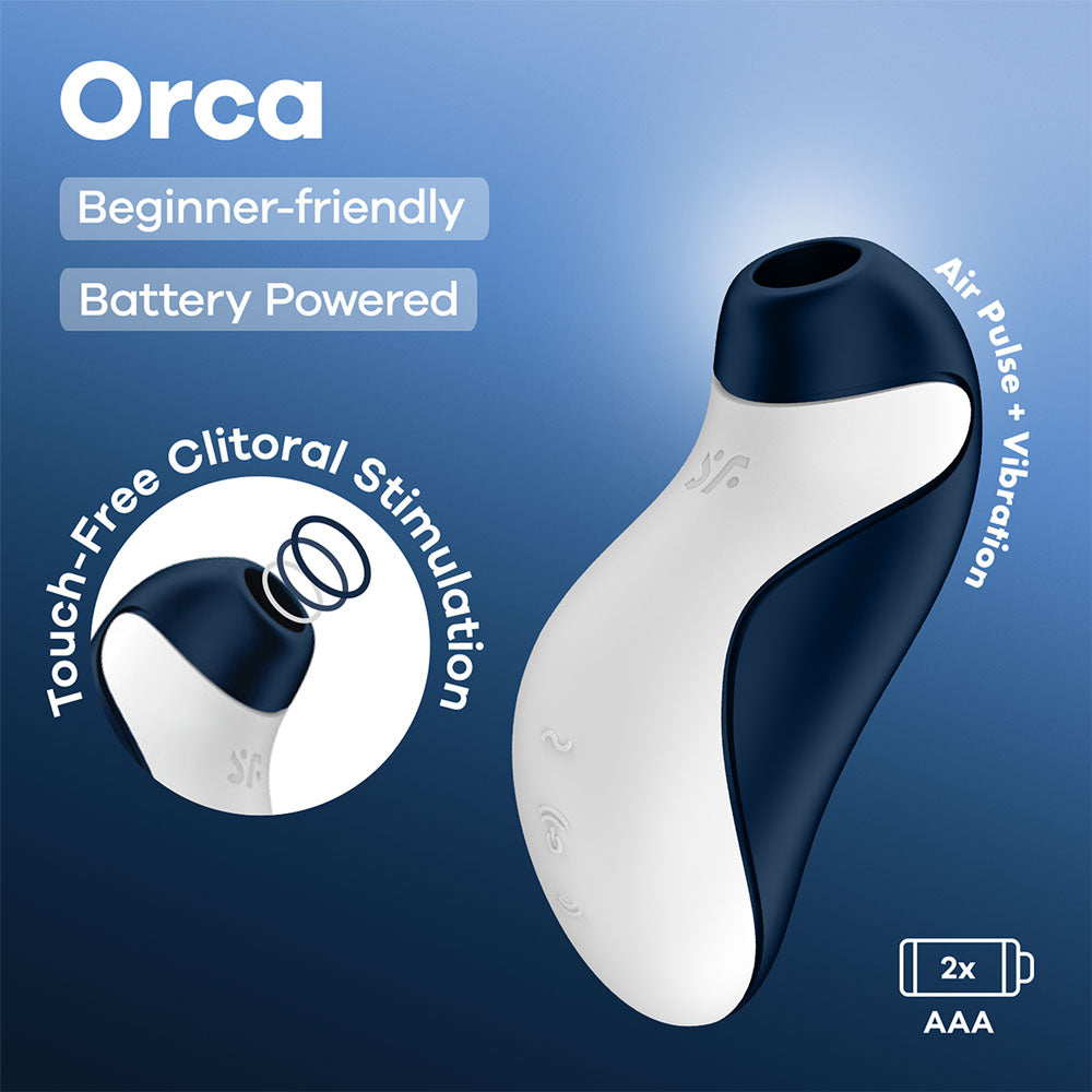 Satisfyer Orca - Battery Series - Navy  Air Pulse Clitoral Stimulator