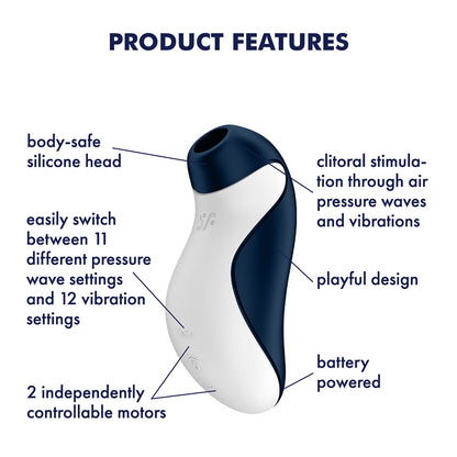 Satisfyer Orca - Battery Series - Navy  Air Pulse Clitoral Stimulator