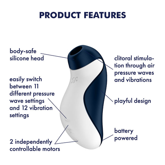 Satisfyer Orca - Battery Series - Navy  Air Pulse Clitoral Stimulator