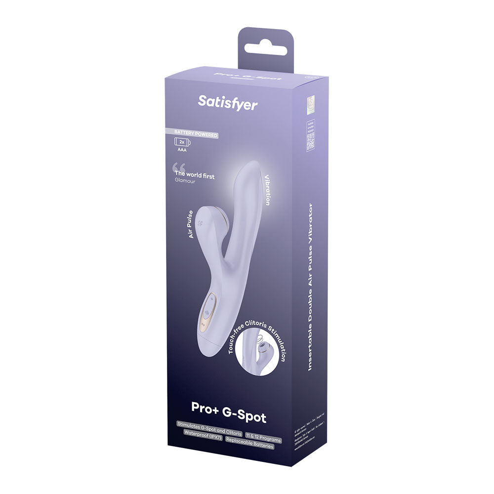 Satisfyer Pro + G-Spot - Battery Series - Lavender Vibrator with Air Pulse Clitoral Stimulator