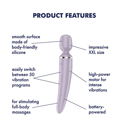Satisfyer Wand-er Women - Battery Series - Violet 34 cm Massager Wand