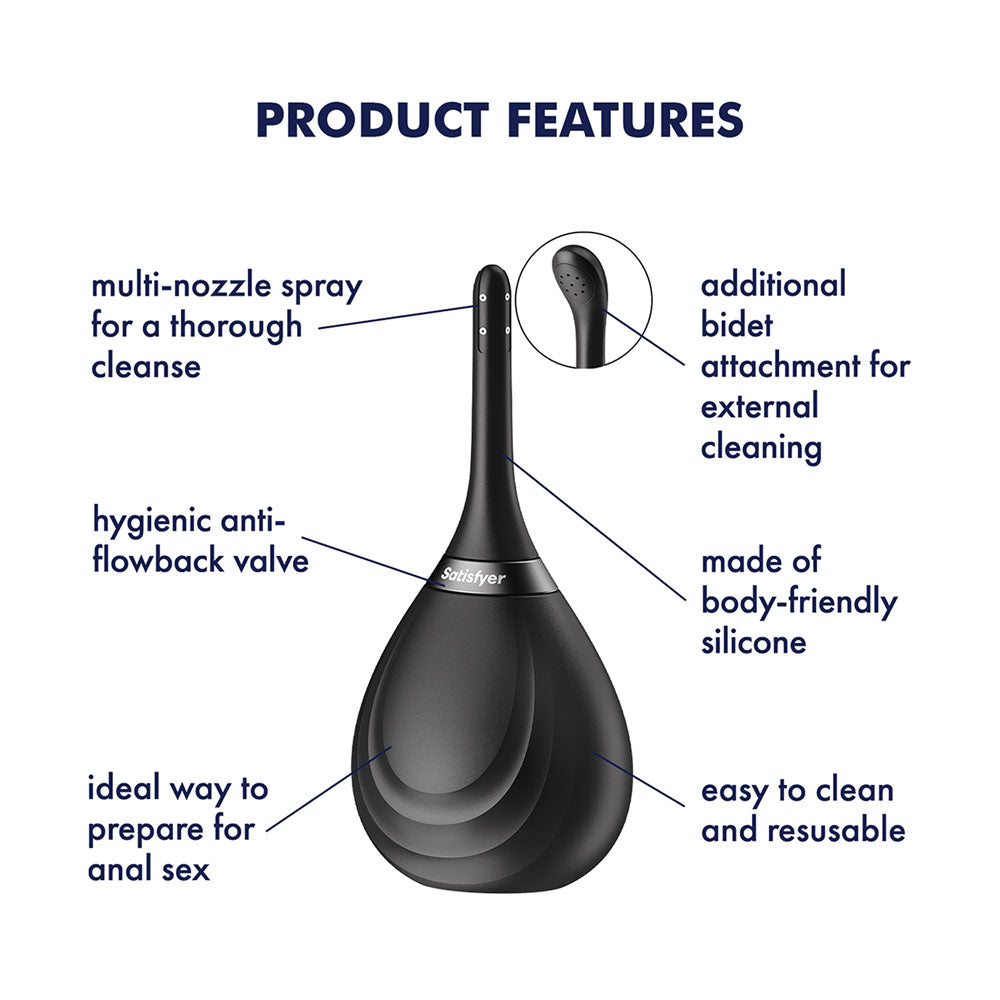 Satisfyer Clean & Play 2-in-1 -  Unisex Douche with 2 Nozzles