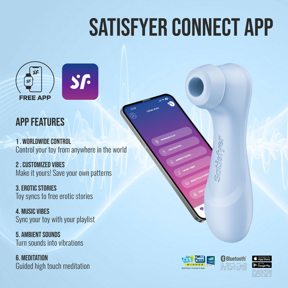 Satisfyer Pro 2 Generation 4 - Serene  -  Touch-Free USB-C Rechargeable Clitoral Stimulator with App Control
