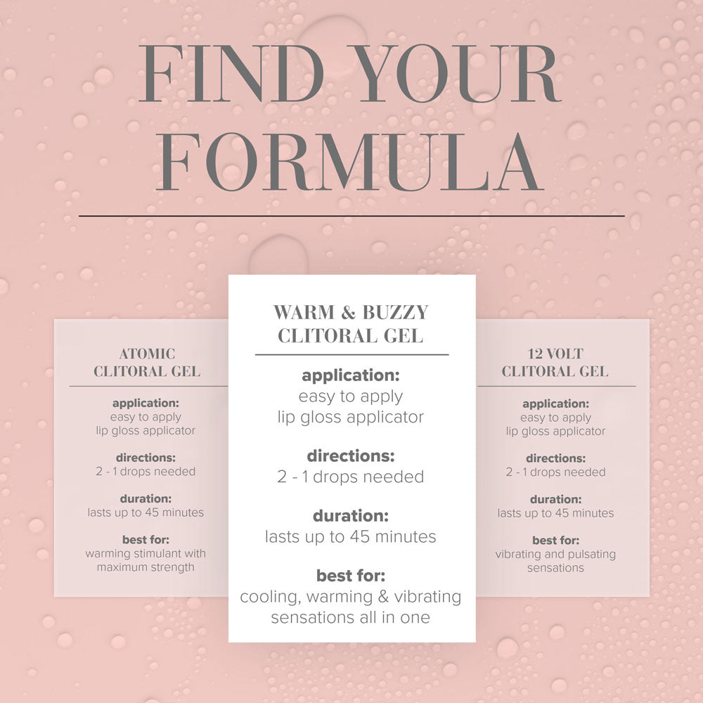 JO Warm & Buzzy Clitoral Stimulant - 10 mL - Warming Clitoral Stimulation Gel - 10 ml Tube