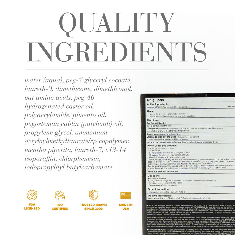 JO Prolonger Spray - 60 mL - Desensitising Spray for Men - 60 ml Spray Bottle