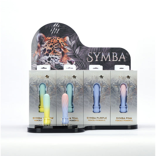 Maia SYMBA Display -  Rechargeable Bullets - Display of 4 Colours x 3 each with Tester