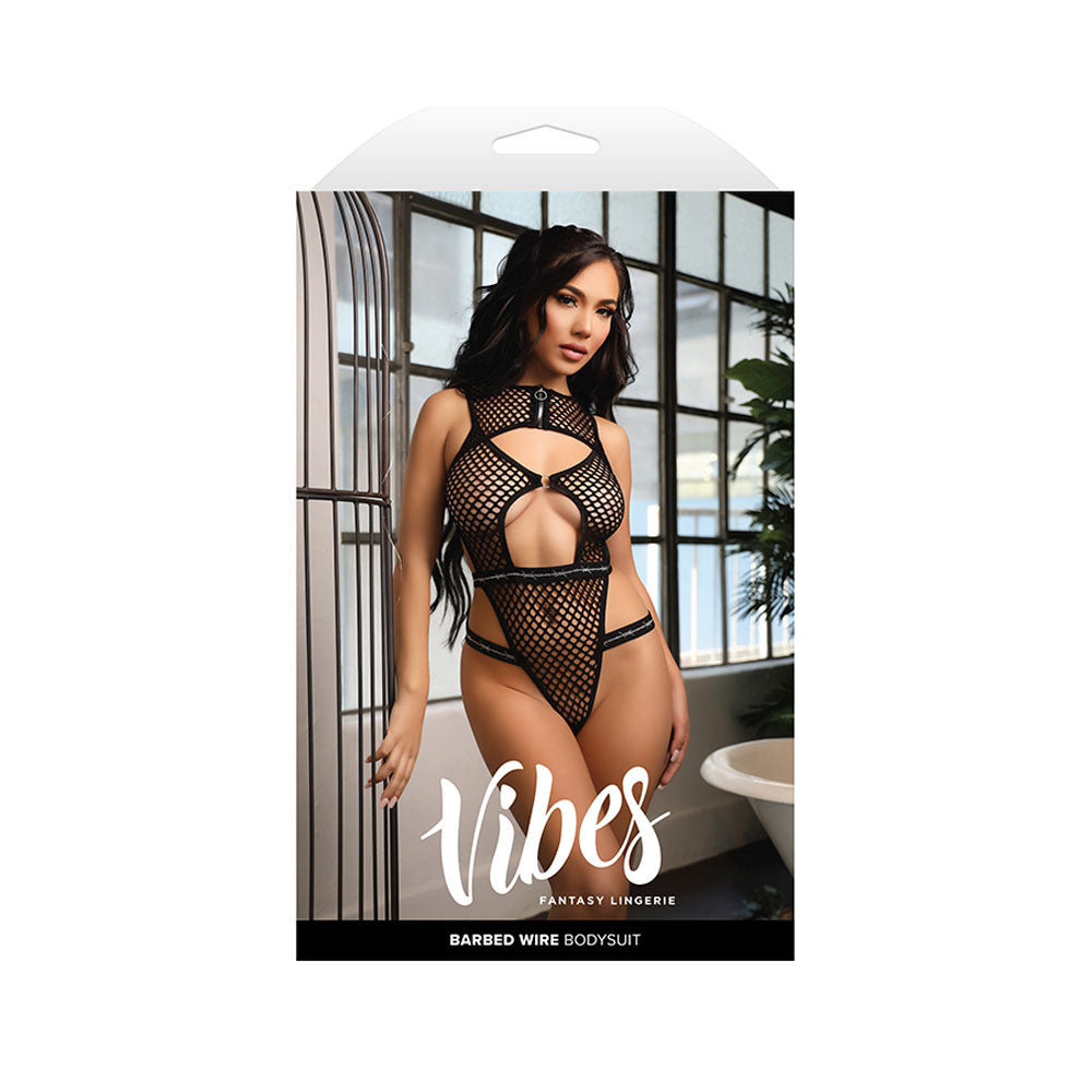 VIBES BARBED WIRE Net Bodysuit - S/M