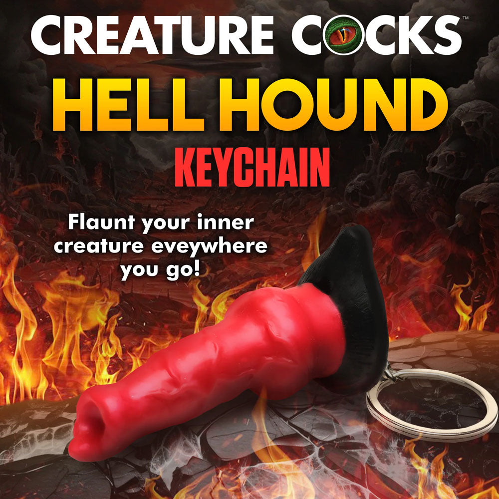 Creature Cocks Hell-Hound Keychain - Novelty Fantasy Dildo Keyring