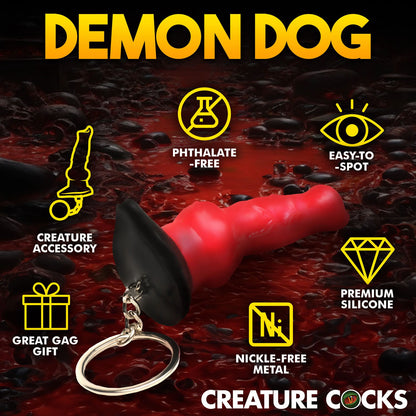 Creature Cocks Hell-Hound Keychain - Novelty Fantasy Dildo Keyring