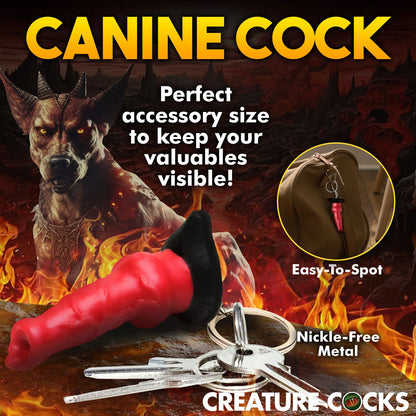 Creature Cocks Hell-Hound Keychain - Novelty Fantasy Dildo Keyring