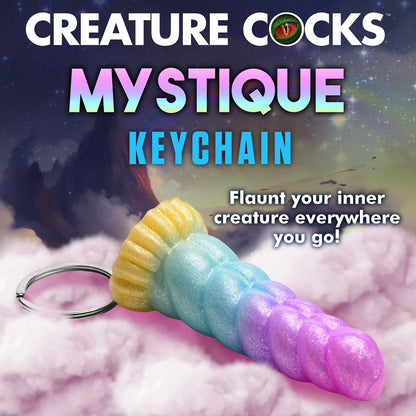 Creature Cocks Mystique Unicorn Keychain - Novelty Fantasy Dildo Keyring