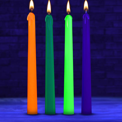 Master Series Glow Wax - UV Blacklight Reactive Drip Candles - Set of 4