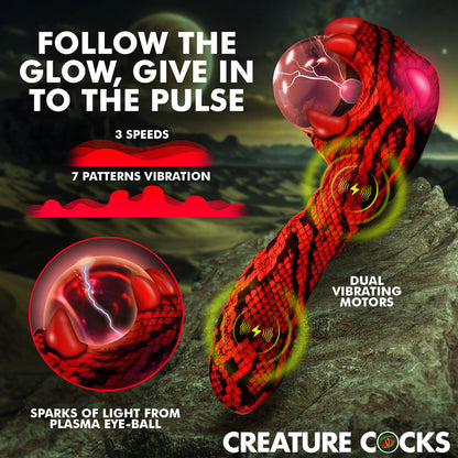 Creature Cocks Cobra -  18.5 cm USB Rechargeable Fantasy Vibrator with Plasma Ball