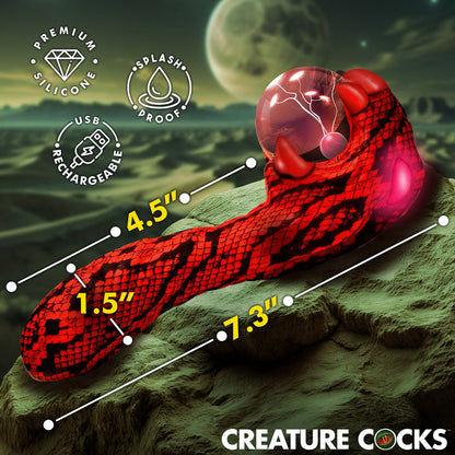 Creature Cocks Cobra -  18.5 cm USB Rechargeable Fantasy Vibrator with Plasma Ball