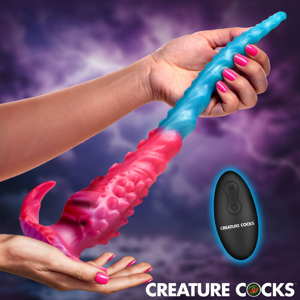 Creature Cocks Vibropus - Blue/Pink 34.3 cm USB Rechargeable Vibrating Tentacle Dildo with Wireless Remote