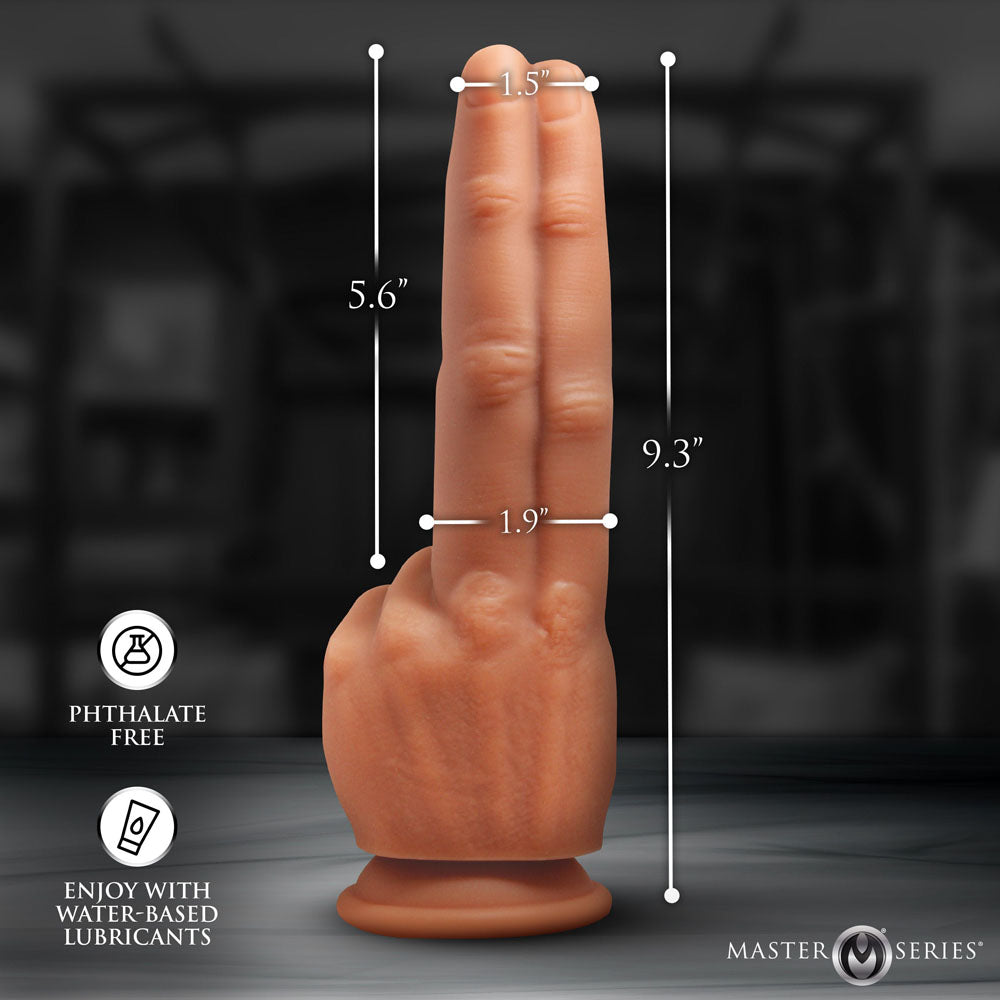 Master Series The Pleaser -  23.6 cm Double Finger Dildo