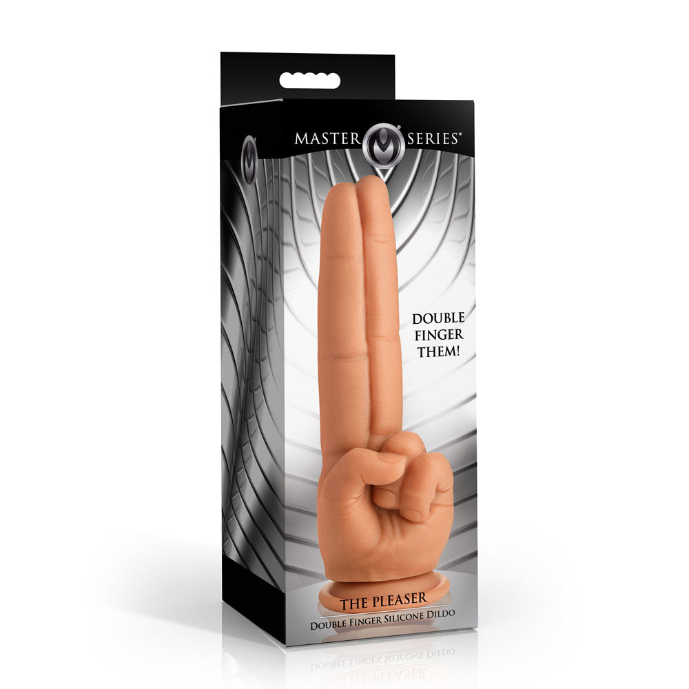 Master Series The Pleaser -  23.6 cm Double Finger Dildo
