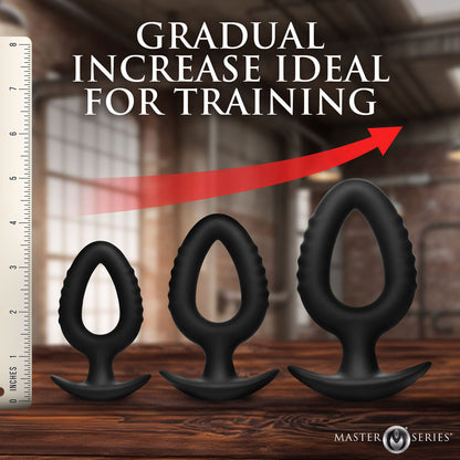 Master Series Pop Plugs -  Anal Plug Trainer Set - Set of 3 Sizes