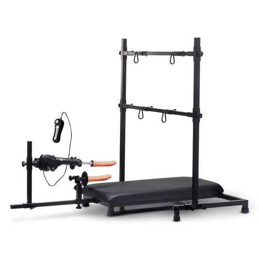 Master Series Breed Master - Breeding Restraint Stand with Sex Machine