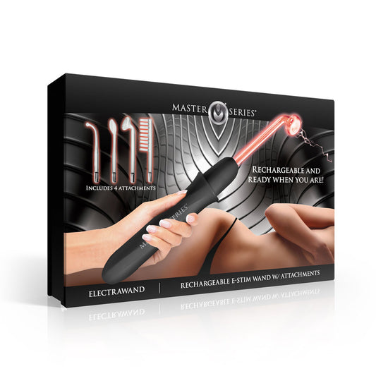 Master Series Electrawand -  Rechargeable E-Stim Violet Wand with Attachments