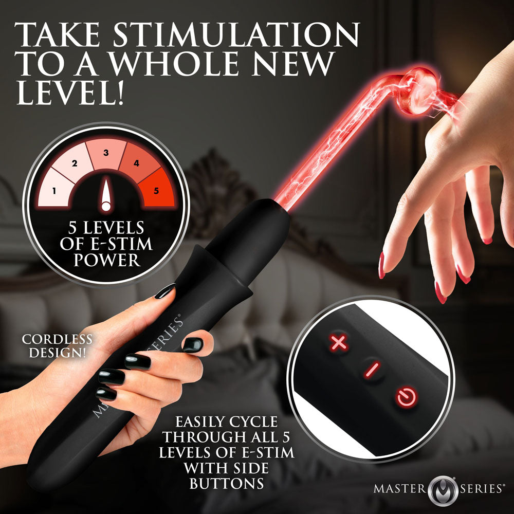 Master Series Electrawand -  Rechargeable E-Stim Violet Wand with Attachments