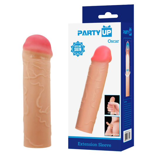 Party Up OSCAR 1 Inch Extender Sleeve -  1 Inch Penis Extender Sleeve