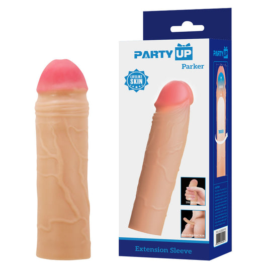 Party Up PARKER 2 Inch Extender Sleeve -  2 Inch Penis Extender Sleeve
