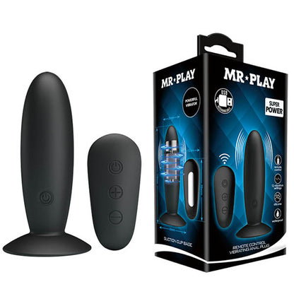 MR PLAY Remote Control Vibrating Anal Plug -  USB Rechargeable Vibrating Butt Plug with Wireless Remote