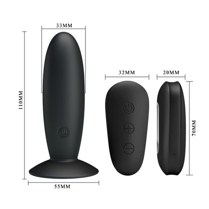 MR PLAY Remote Control Vibrating Anal Plug -  USB Rechargeable Vibrating Butt Plug with Wireless Remote