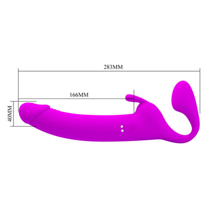 Party Up OLIVER Strapless Strap-On -  28.3 cm USB Rechargeable Strapless Strap-On