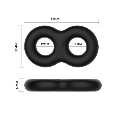 CRAZY BULL Double Donut Cock & Ball Ring -  Cock & Ball Ring