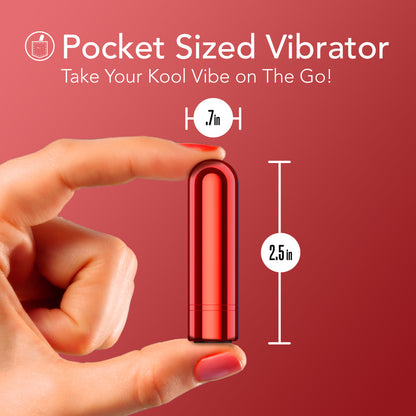 Kool Vibes - Rechargeable Mini Bullet - Cherry -  6.4 cm USB Rechargeable Bullet