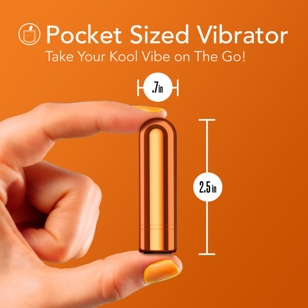 Kool Vibes - Rechargeable Mini Bullet - Tangerine - Orange 6.4 cm USB Rechargeable Bullet