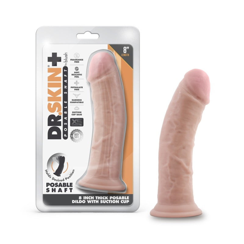 Dr. Skin Plus 8'' Thick Posable Dildo