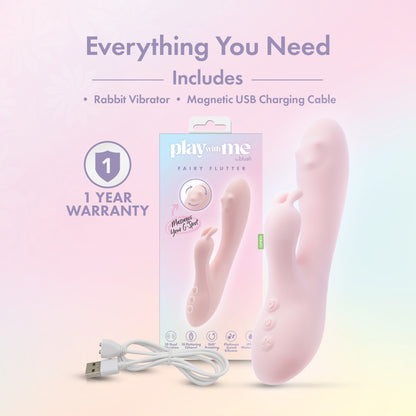 Play With Me - Fairy Flutter -  19.7 cm USB Rechargeable Rabbit Vibrator