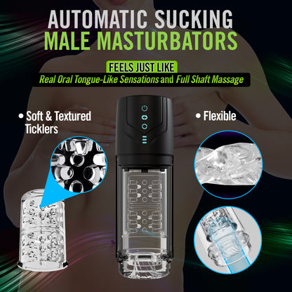 M For Men - Whirlwind Pro -  USB Rechargeable Rotating & Sucking Auto Stroker