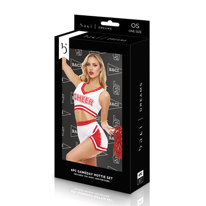 GAMEDAY HOTTIE 4PC SET RED/WHITE-OS -