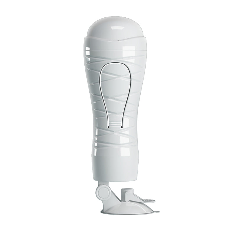 CRAZY BULL FLORA Vibrating Stroker -  USB Rechargeable Vibrating Squeezeable Vagina Stroker with Suction Base