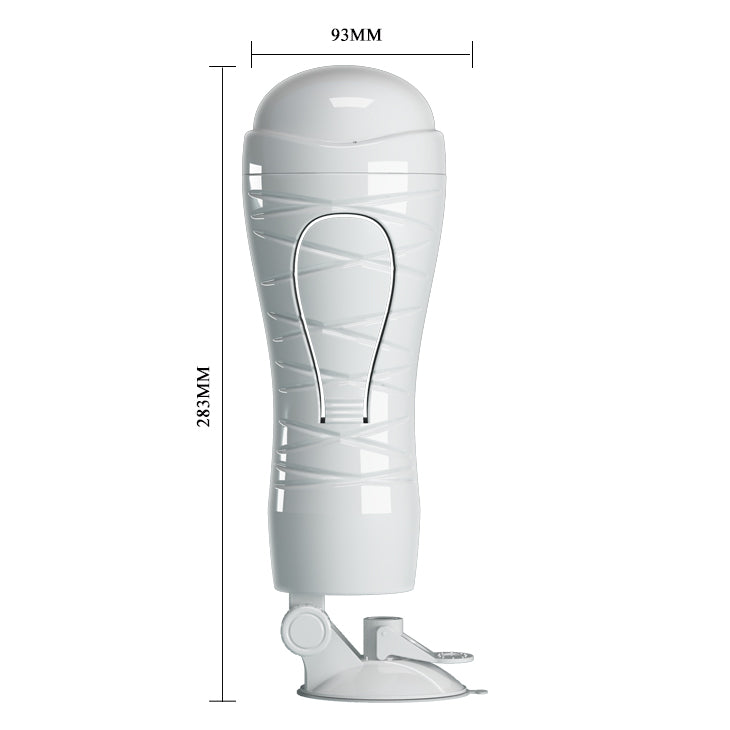 CRAZY BULL FLORA Vibrating Stroker -  USB Rechargeable Vibrating Squeezeable Vagina Stroker with Suction Base