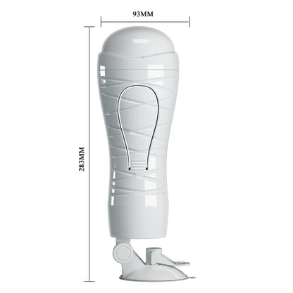 CRAZY BULL FLORA Vibrating Stroker -  USB Rechargeable Vibrating Squeezeable Vagina Stroker with Suction Base