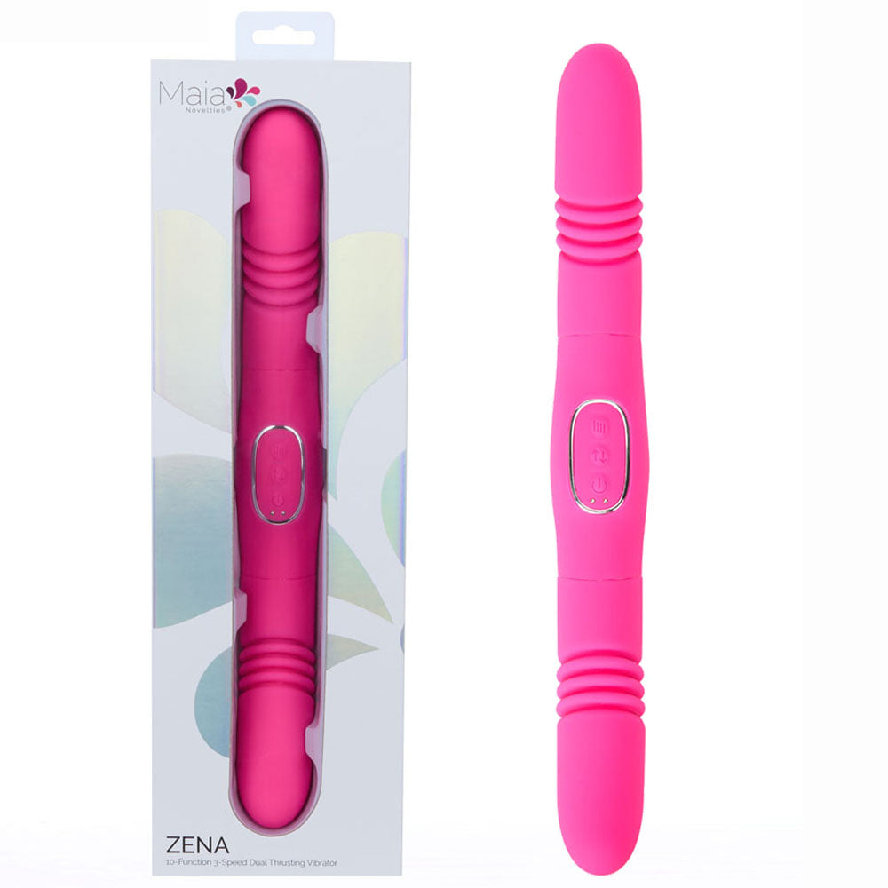 Maia ZENA -  -  35.5 cm USB Rechargeable Dual Thrusting Double Ended Vibrator